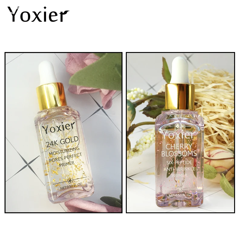 Yoxier основа для макияжа увлажняющая эссенция 24 k Gold Elixir контроль масла Профессиональный матовый сыворотка серия брендовая основа под макияж 1 шт