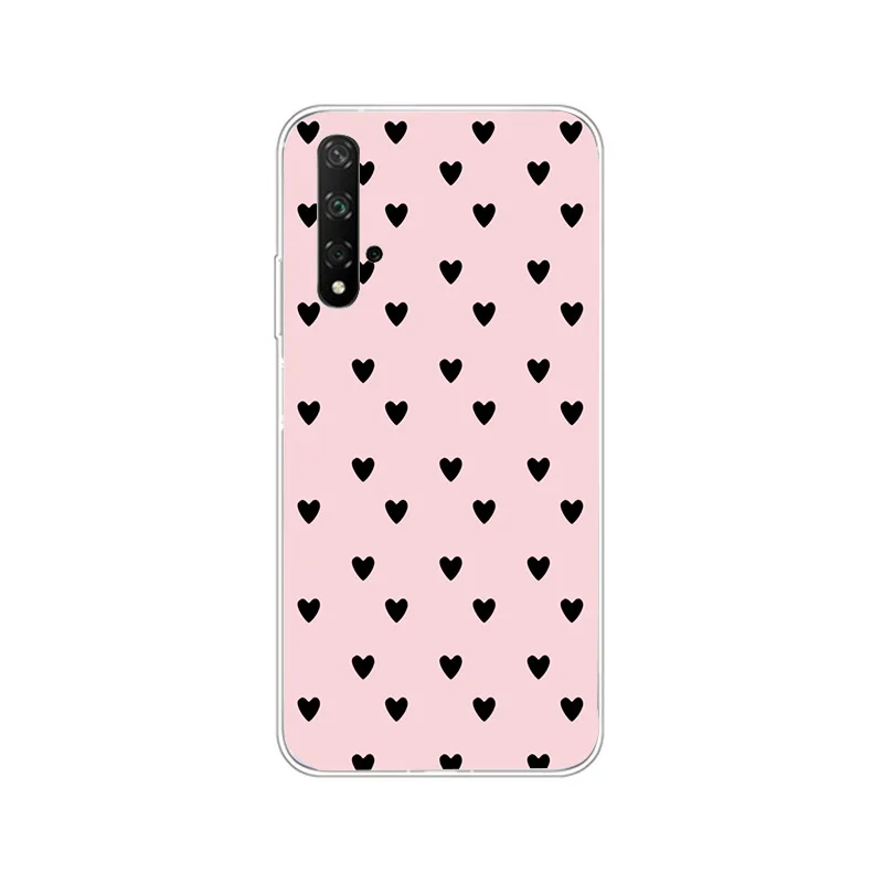 Прозрачный чехол для телефона Huawei P30 Lite p20 pro nova 5t P smart 2019 Honor 10 20 8X Lover Heart | Мобильные