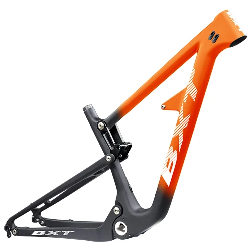 BXT half orange Полный комплект велосипедной подвески рама 29er BSA; углерод, волокно, рама для горного велосипеда 142*12 мм 150 мм, рама для велосипеда для путешествий 148*12 мм - Цвет: BXT half orange