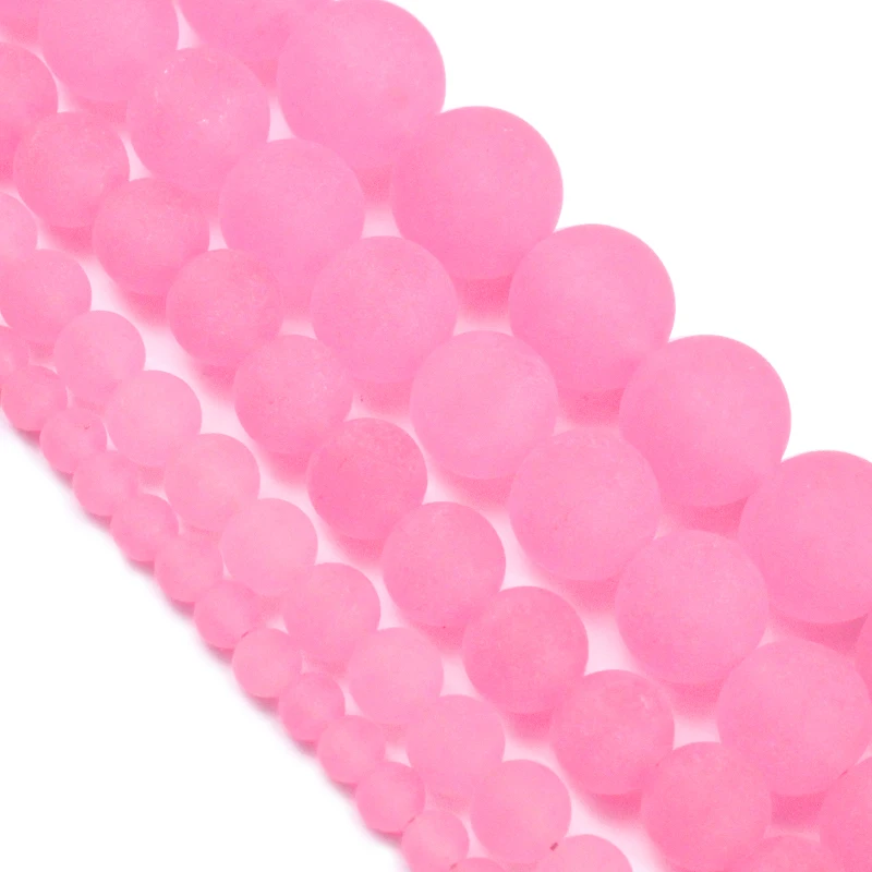 Матовый ярко розовый блестящий браслет для изготовления ювелирных изделий 15