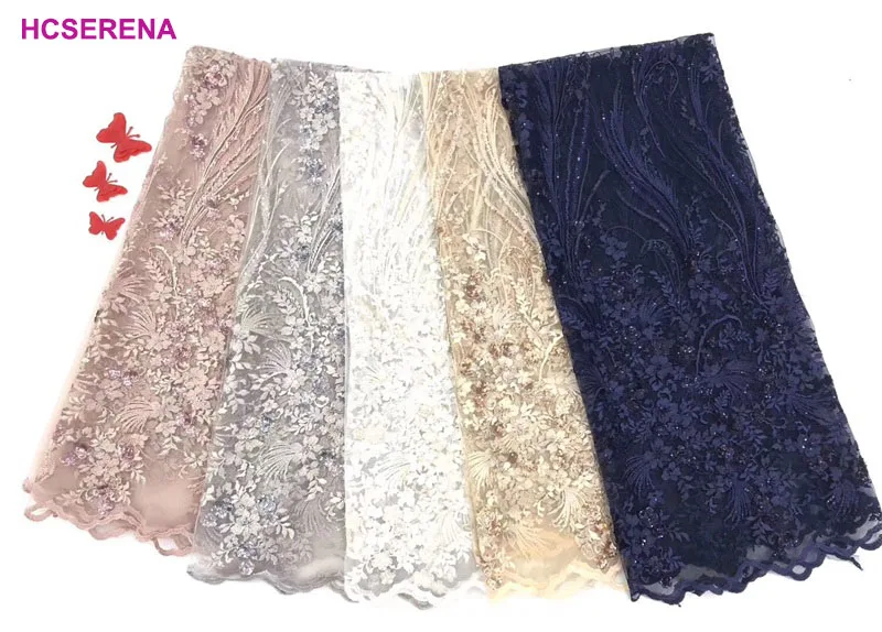 Африканская кружевная ткань для свадьбы 2019 расшитая блестками высокого качества