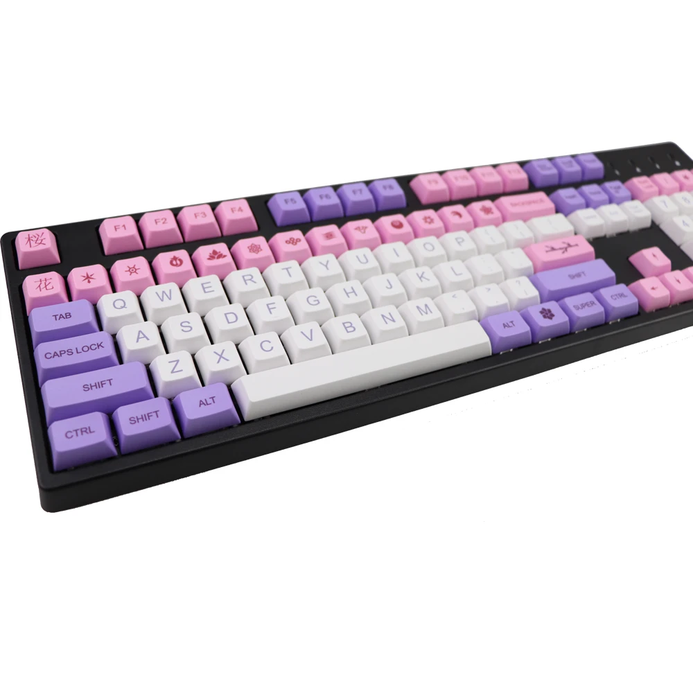 122 клавиш dye subbed keycap толстые PBT xdas профиль колпачки для 61 87 104 MX механическая клавиатура