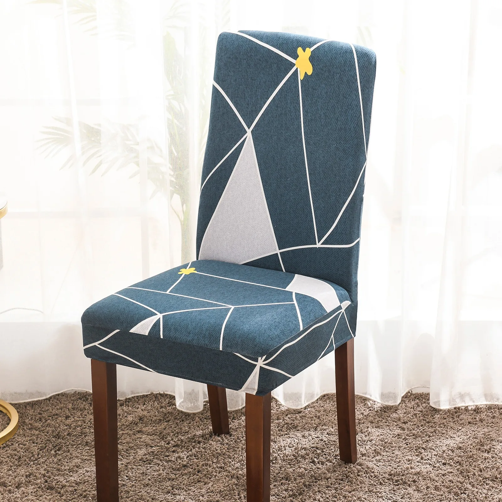 

Newest 1PC Printed Elastic Stretch Chair Cover Spandex Dinning Room Kitchen Chair Slipcovers Protector For Wedding Banquet Party