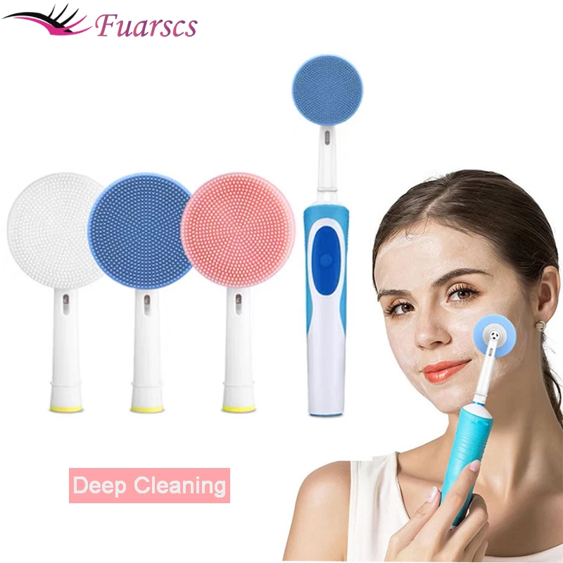 

Electric Toothbrush Replacement Brush Heads Facial Cleansing Brush Head Electric Silicone Cleansing Head Face Skin Care Tools
