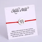 Йога Ом мала чакра браслеты с подвесками с бабочками и цветами со знаком бесконечности для женщин и мужчин; Унисекс; Туфли регулировочного кольца ювелирные изделия подарок Прямая доставка