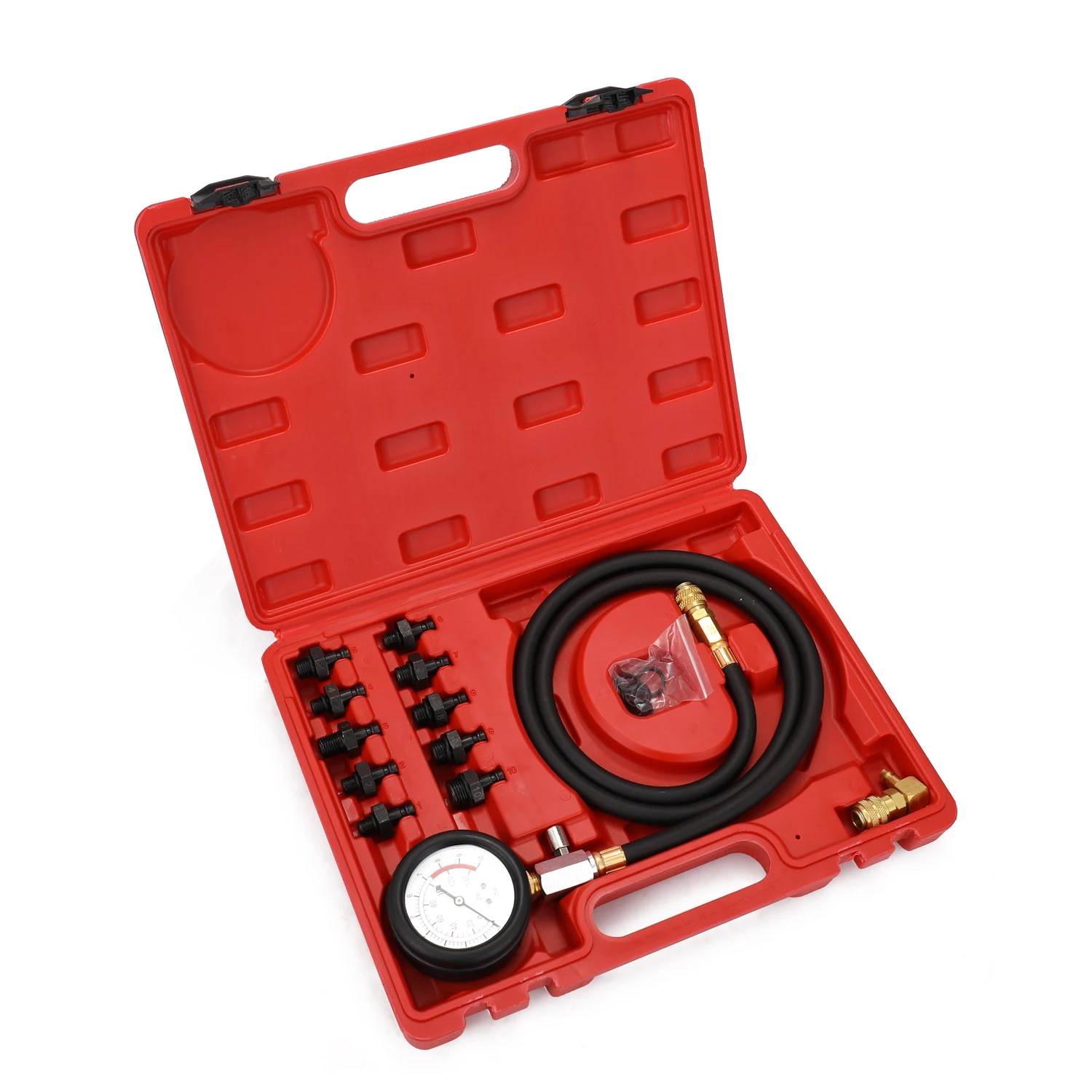 

12pcs Engine Oil Pressure Test Kit Tester Car Garage Tool Low Oil Warning Devices