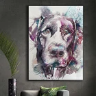 Настенные художественные плакаты в скандинавском стиле с абстрактными рисунками кошек, собак, животных, лучшие подарки для гостиной, домашний декор