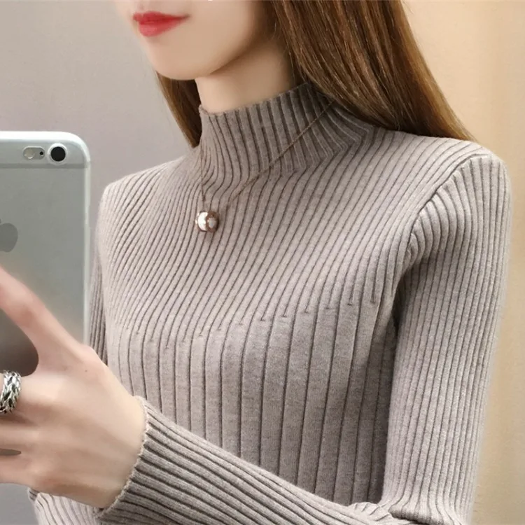 

Women Sweater Tops Lantern Long Sleeve Sequins Bling Lady Pullover Sweater Korean one