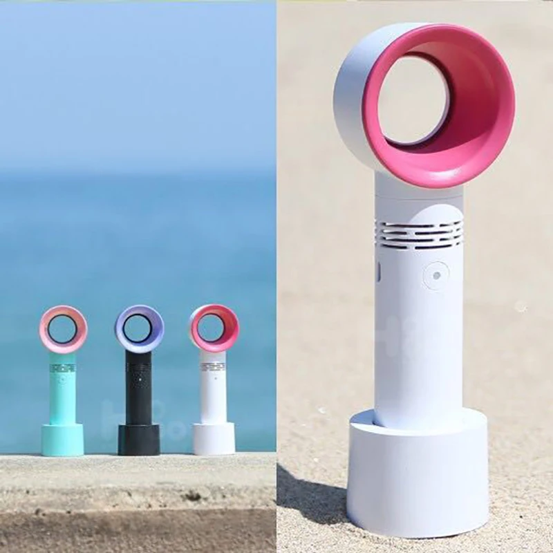 AirGTC Вентилятор Ручной Usb перезаряжаемый портативный мини-кулер без листьев