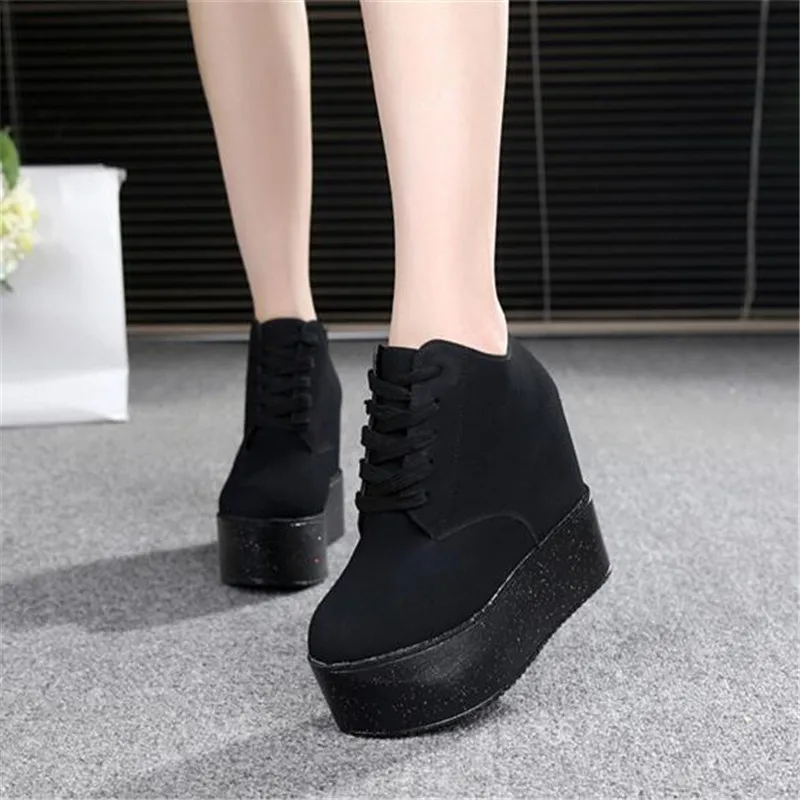 Парусиновая женская обувь на танкетке высоком каблуке и платформе zapatos mujer chaussure