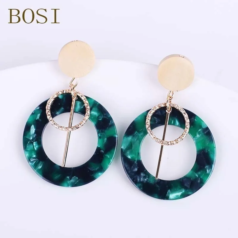 Серьги для женщин, акриловые, Boho, ацетат, висячие серьги, модные, большие, богемные, аксессуары, геометрические, Роскошные, трендовые, для лица