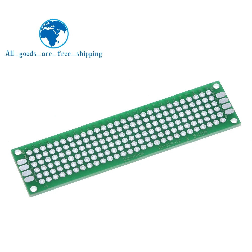 TZT 10 шт./лот 2x8 двухсторонняя Медь прототип PCB Универсальный доска экспериментальная разработка пластина зеленый