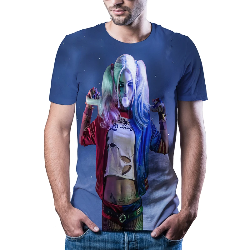

2020 new clown female T-shirt men's summer popular 3D printing casual 3D T-shirt hot top Asian size XXS-6XL