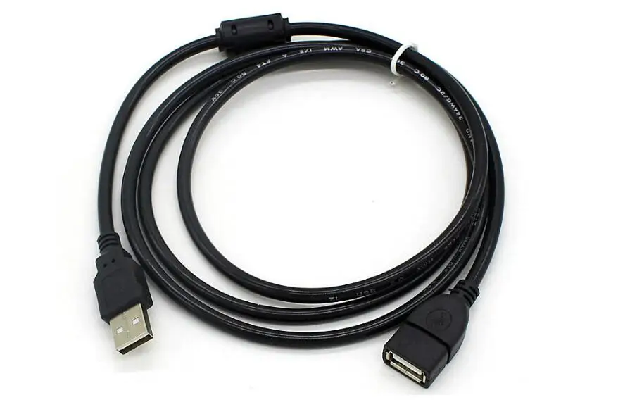 

Data cable USB 2.0 extension cable 1.5m black nickel-plated head A-F USB extension data cable
