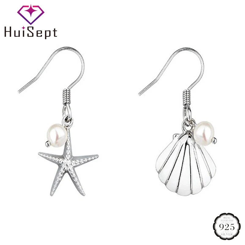 Женские жемчужные сережки HuiSept ювелирные изделия из стерлингового серебра 925