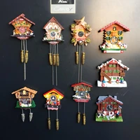 germany austria switzerland tourism memorial gift painted decoration cuckoo clock magnetic fridge magnet
