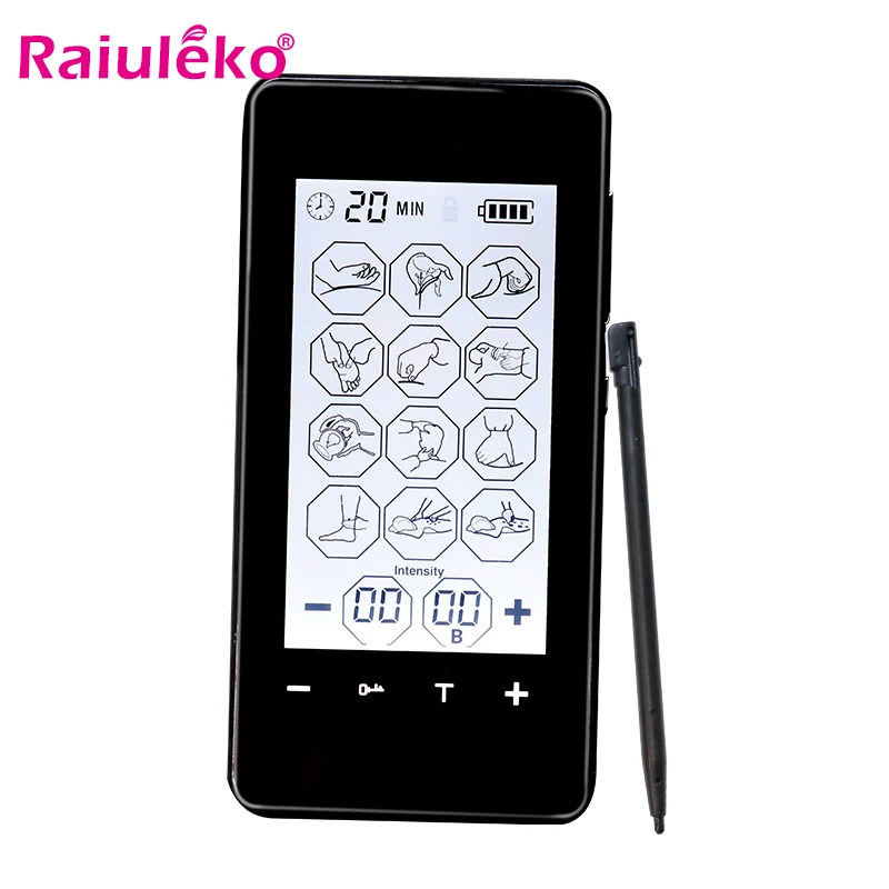 Перезаряжаемый массажер для тела 12 режимов сенсорный экран подсветка массажный