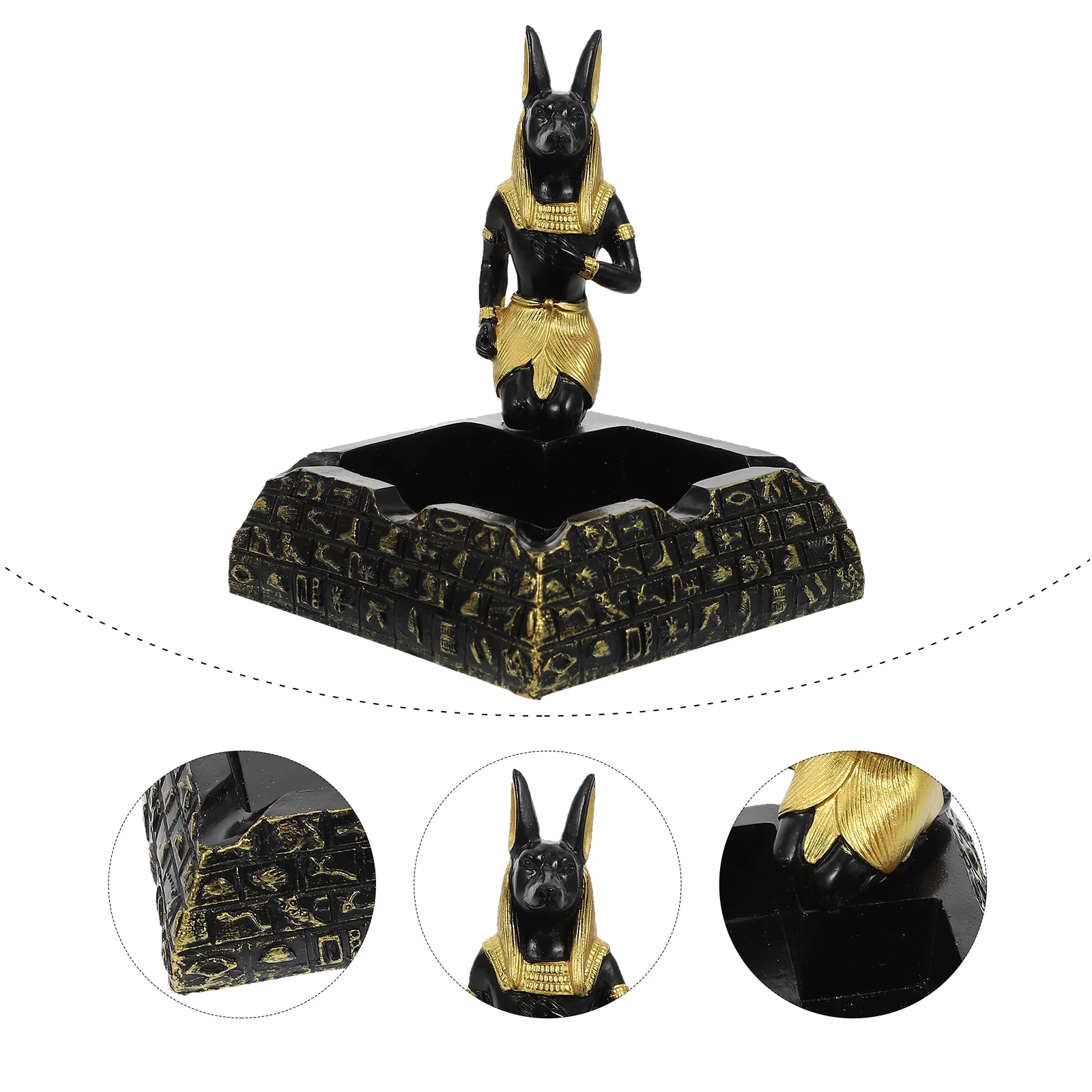 

Контейнер для пепельницы в египетском стиле, чехол для пепельницы в стиле ретро, практичное украшение для пепельницы