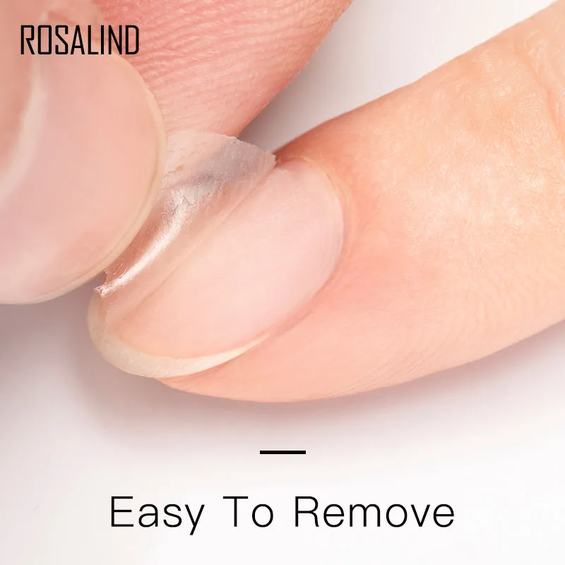 Гель лак ROSALIND для базового покрытия ногтей отмачиваемый УФ дизайна