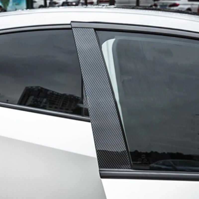 Углеродное волокно черная дверь столб крышки планки для Honda Civic 2016 2017 2019| |
