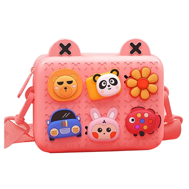 

Mini Cartoon DIY Shoulder Bag, Adjustable Strap, Replaceable Decoration