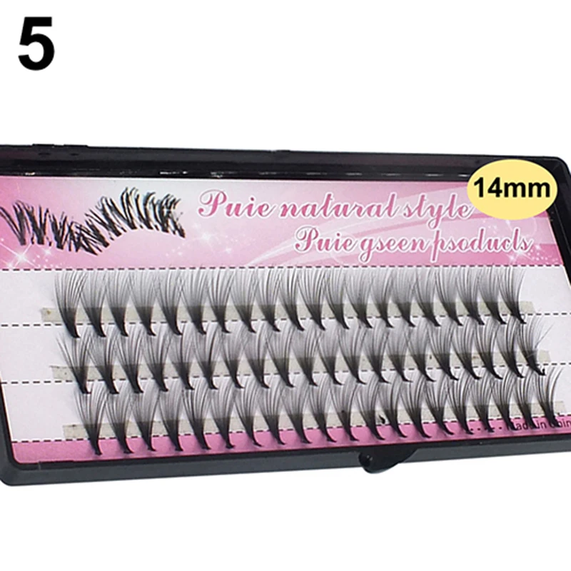 

Natural Fake Eye Lashes 60pcs 8/10/12/14mm Makeup Individual Fake Eye Cluster Lashes False Grafting Eyelashes B6I3