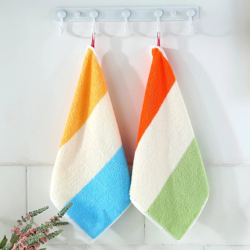 

Random Style 34*34cm Face Towel Adult Soft Terry Absorbent Quick Drying Body Hand Towels Washbasin Facecloth Bathroom Cleaning
