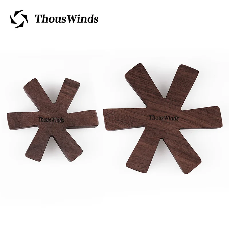 

Thous Winds snowflake solid wood insulation placemat outdoor camping placemat coaster pot mat