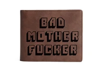bmf vintage pulp fiction purse personalized gift engrave bad mother wallet male genuine leather wallet men