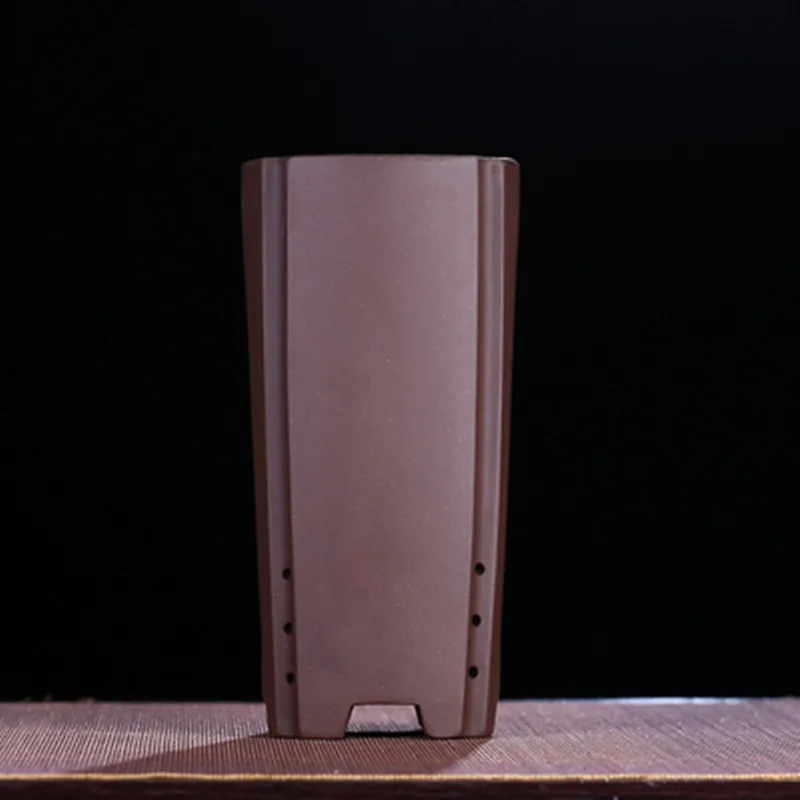 Горшок для цветов орхидеи из фиолетовой глины ваза ручной работы изысканная