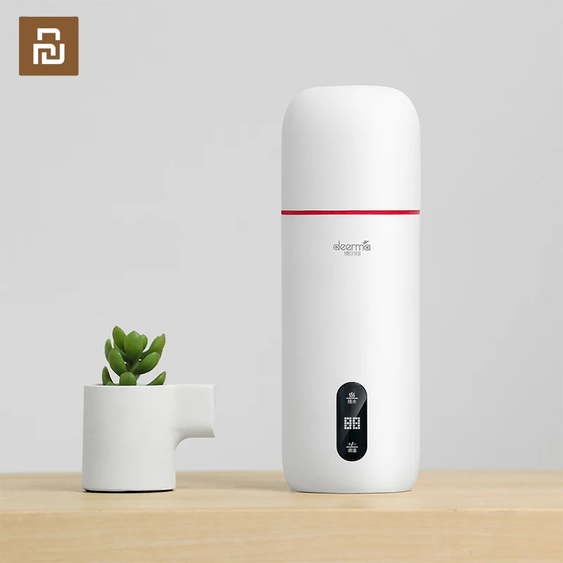Портативная электрическая чашка для воды Xiaomi Mijia Deerma дорожная с подогревом 350 мл