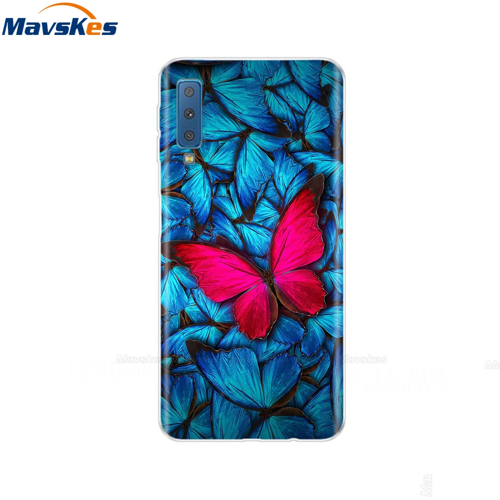 Фото Силиконовый защитный чехол для Samsung Galaxy A7 2018 (A750, A750F), 6,0 дюймов, принт в ассортименте №3