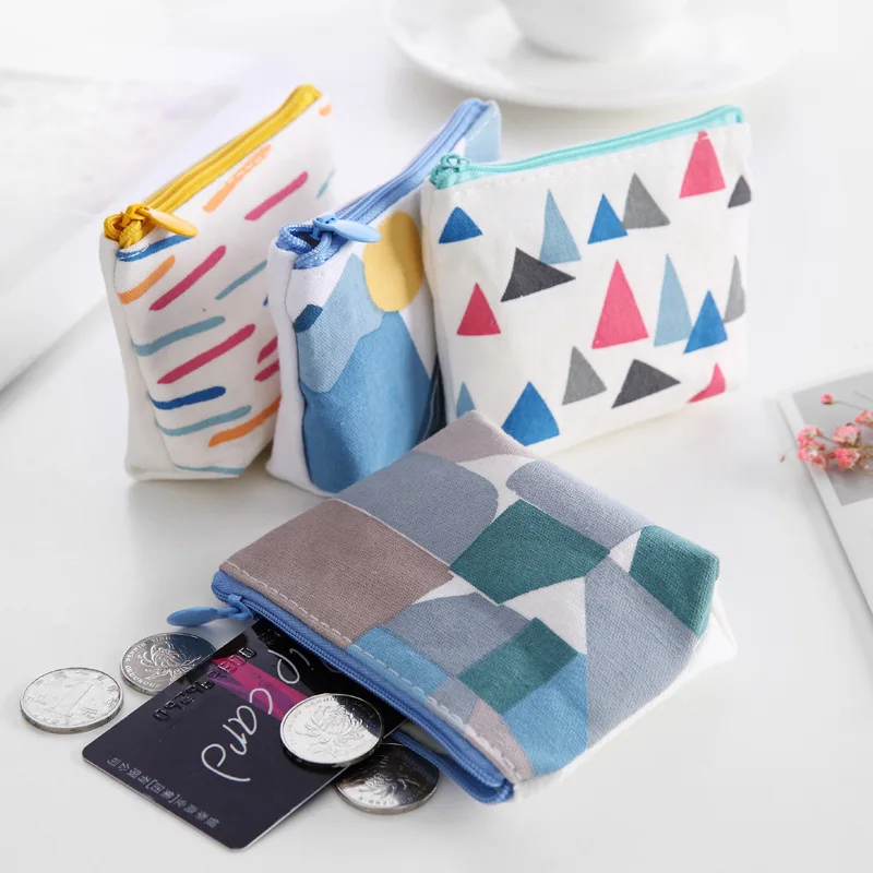 Mini Sanitary Napkin Bag Canvas Coin Purse Credit Card Holder Pad Pouch Cosmetics Organizer Storage Bags Women Wallets | Дом и сад