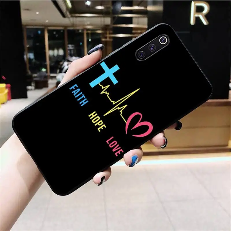 Простой чехол для телефона с надписью Love Hope Faith Xiaomi Mi10 10Pro 10 lite Mi9 9SE 8SE Pocophone F1 Mi8 Lite |