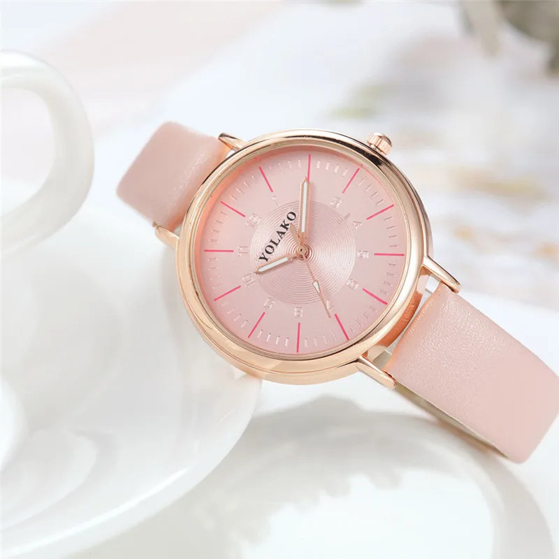 WJ-8701 хит продаж женские часы модные с простым циферблатом Женские кварцевые