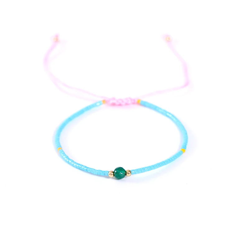 G.YCX Boho Delica Miyuki Seed Beads Bracelet for Women Men Lovely Handmade Woven Candy Color Bracelets Summer Beach Jewelry | Украшения и