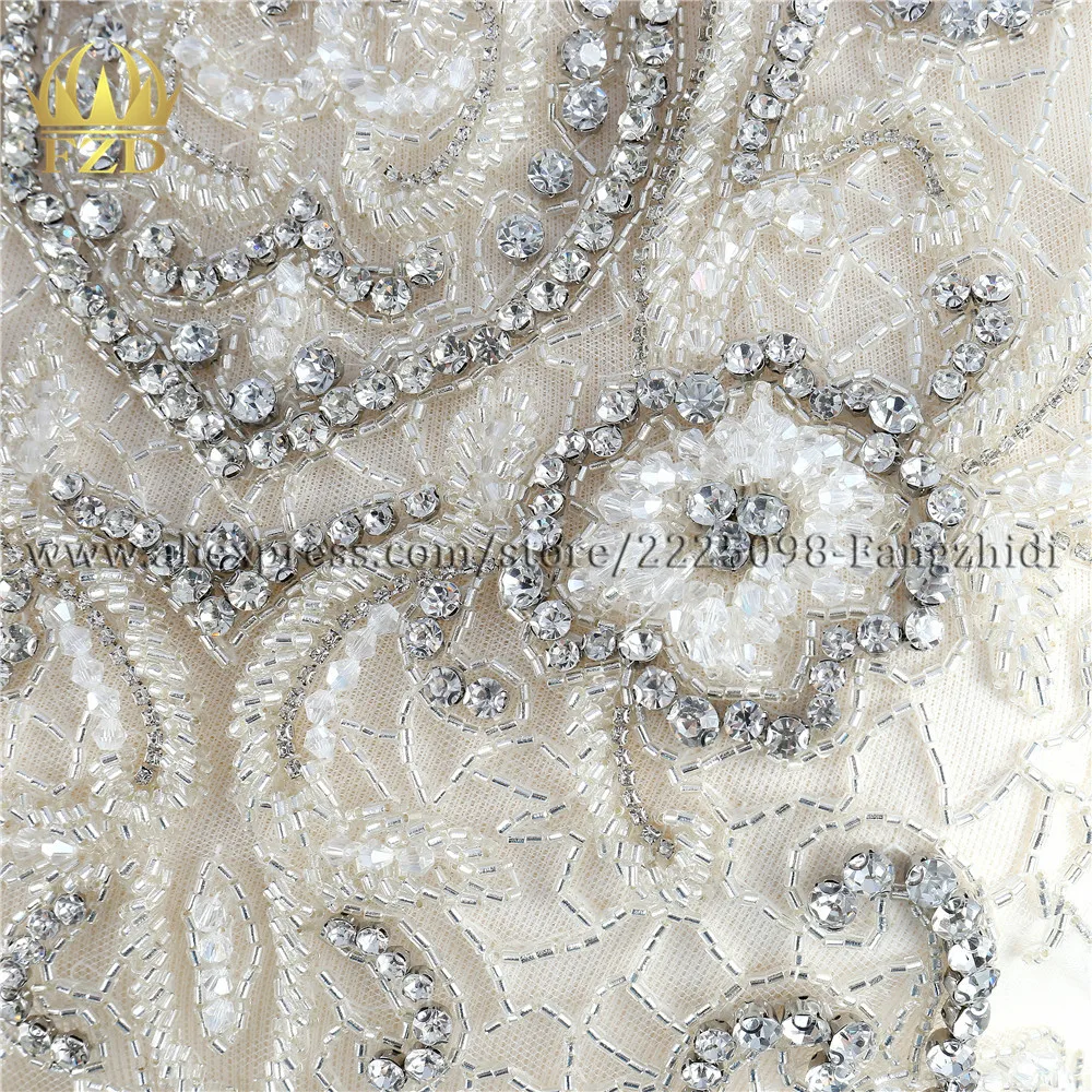 1 комплект роскошная каменная аппликация из хрустальных страз с бисером патчи