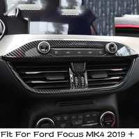 central control air conditioning ac outlet frame cover trim 1pcs for ford focus mk4 2019 2022 carbon fiber look accessories