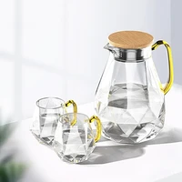 gf 1 8l cold water kettle large capacity transparent coffee pot household water carafe heat resistant teapot glass pitcher