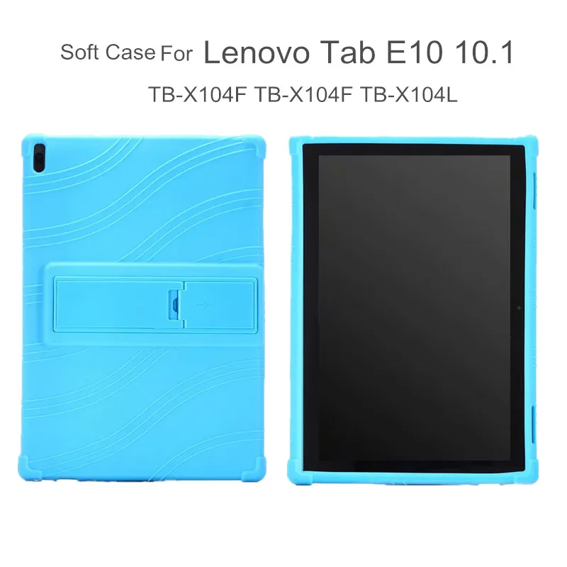 Силиконовый чехол для lenovo Tab E10 10,1 Tablet Cover Funda TB-X104F TB X104F TB-X104L Мягкий складной чехол для защиты всего тела
