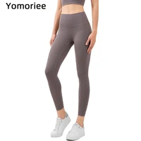 yoga pants for women breathable sexy gym sport workout running training trousers seamless solid color athletic tights yomoiee