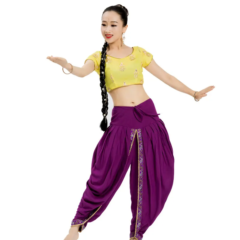 

India Dance Practice Pants Women Adult/Kids Nepal Style Clothing Oriental Dance Multicolor Trousers Belly Dance Pants