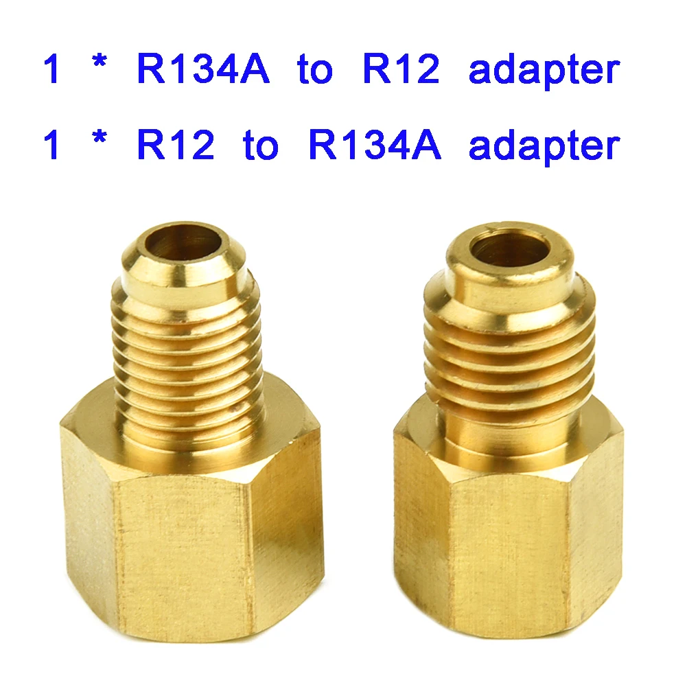 

Комплект адаптеров от R12 до R134a, R134a до R12, 1/4 женский рассеиватель, 1/2 Acme мужской автомобильный Кондиционер, адаптер хладагента, предохранител...