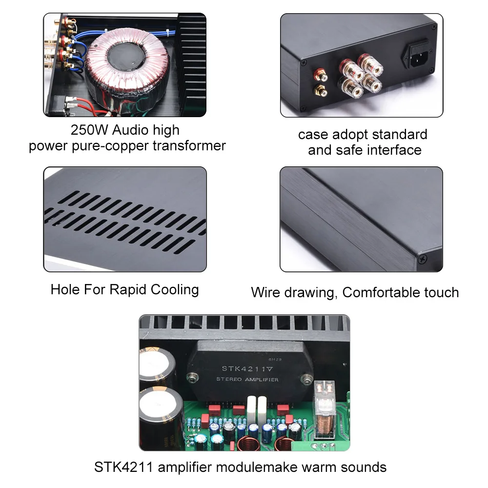 Hi-Fi усилитель звука Стерео Усилители STK4211 90 Вт усилители высокой мощности