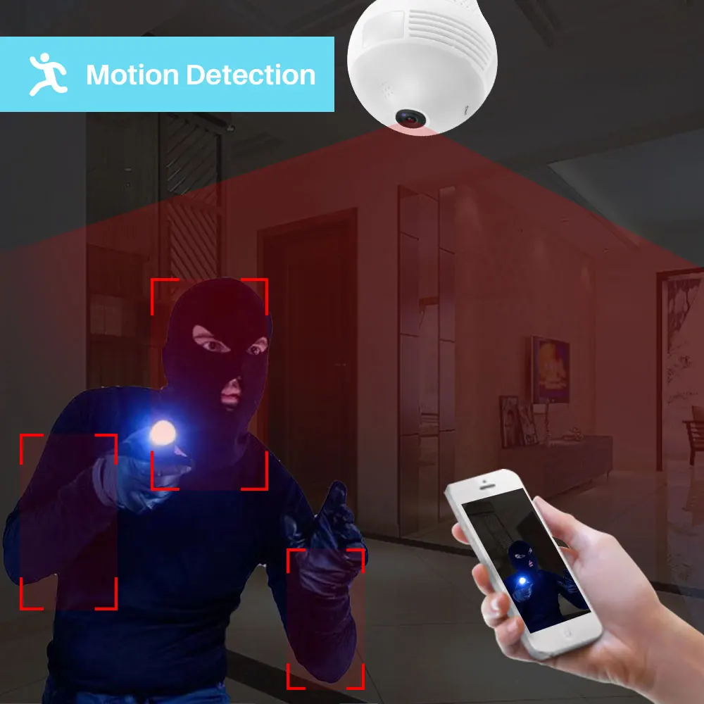 Беспроводная IP-камера для домашнего видеонаблюдения панорамная камера с