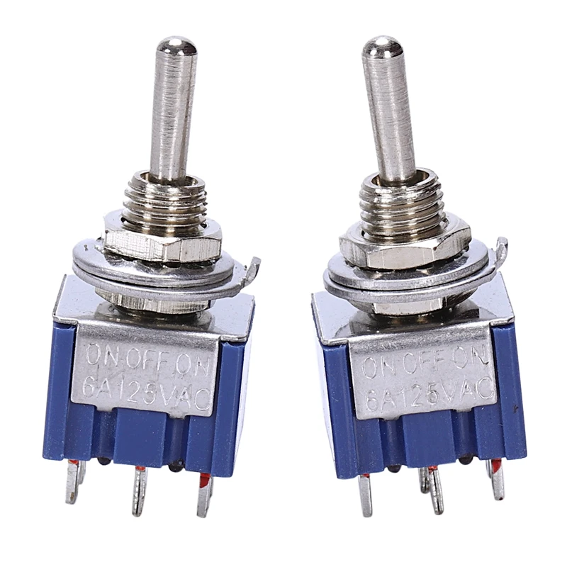 AC 125V 6A 6 контактный переходник с внутренней Spdt вкл/выкл/на 3 сторонний выход мини