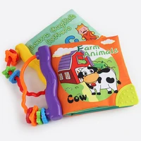 baby english stereo cloth book with rattle teether newborn toy for stroller cirb mobile washable infant early education toys