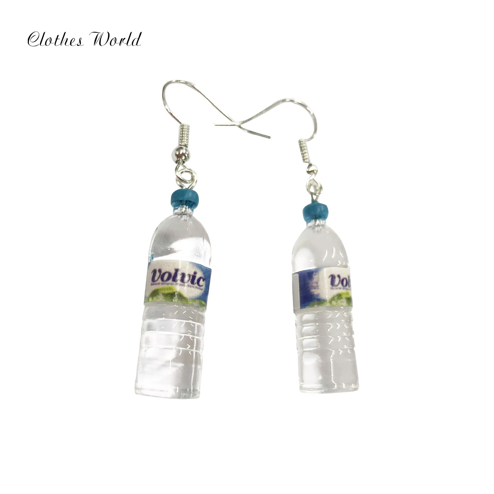 Забавные серьги в виде бутылки с водой и водкой женские трендовые подвески