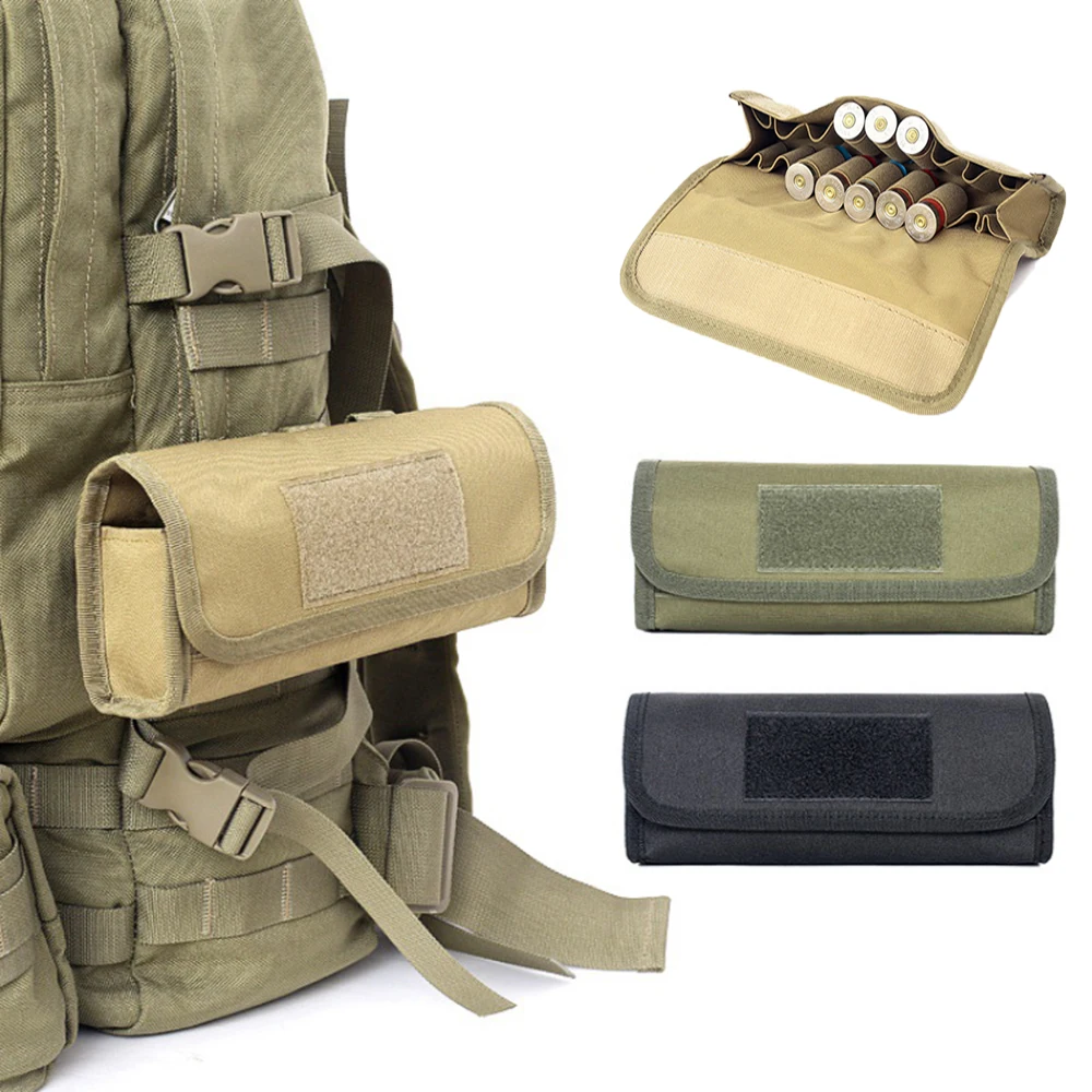 

18 Round Tactical Shell Holder Ammo Bag Hunting Shooting Airsoft Molle Waist Bag 12/20 Gauge Shotgun Cartridges Bullet Pouch