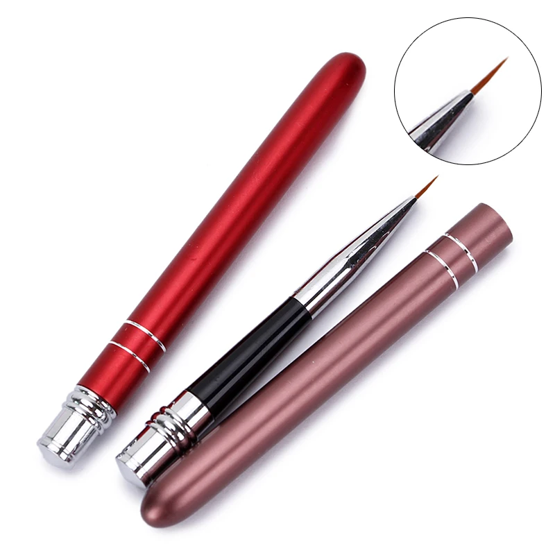 10 шт./Партия набор кистей для дизайна ногтей цветов разных размеров медная ручка